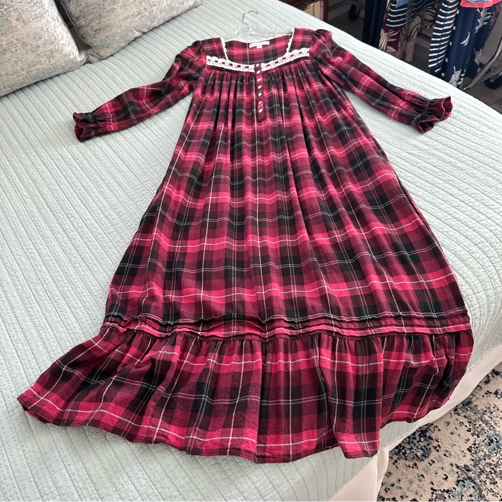 Eileen West Flannel Nightgown XS